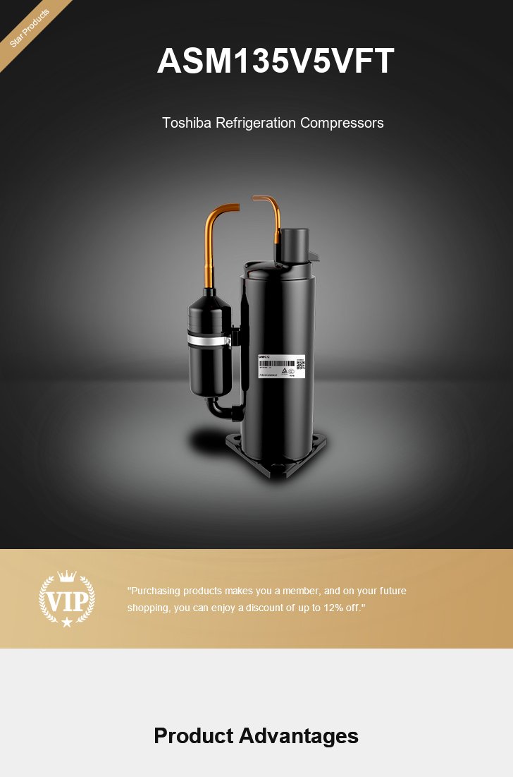 Toshiba Compressor ASM135V5VFT, technical parameters pdf, structure diagram